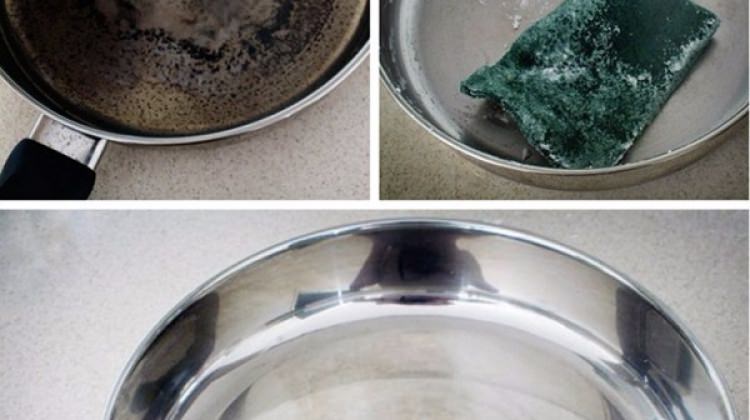 Yanmış bir tavayı 5 dakikada temizleyebilirsiniz