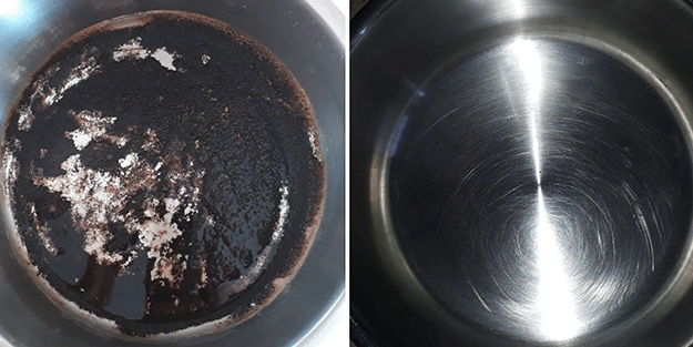 Yanmış tencereyi temizlemek bu kadar basit! Sakın çöpe atmayın