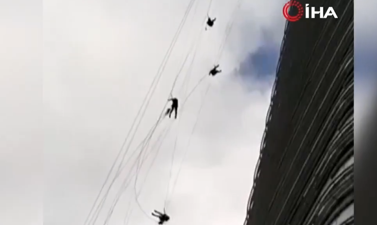 Yapay zeka değil, gerçek! Ümraniye'de işçiler havada savruldu
