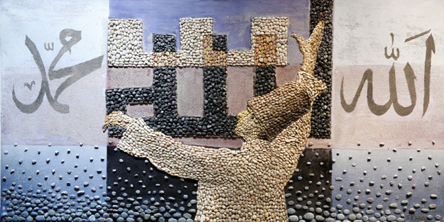 Yaptığı tablolardan sanat 'Taşı'yor