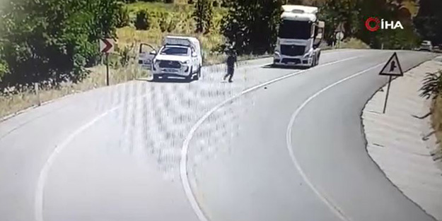 Yaralı serçeyi kurtarmak isterken canından oluyordu! Kaza anı kamerada