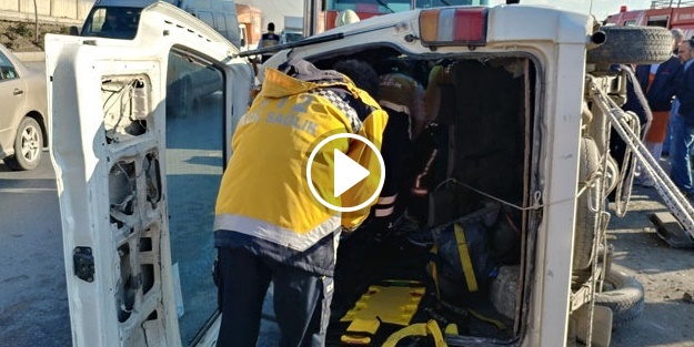Yaralı sürücüye bagajdan girilerek müdahale edildi