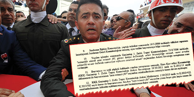 Yarbay Alkan'ın sabıkası kabarık