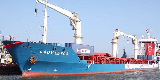 Yardım gemisi Lady Leyla Aşdod Limanı'nda!