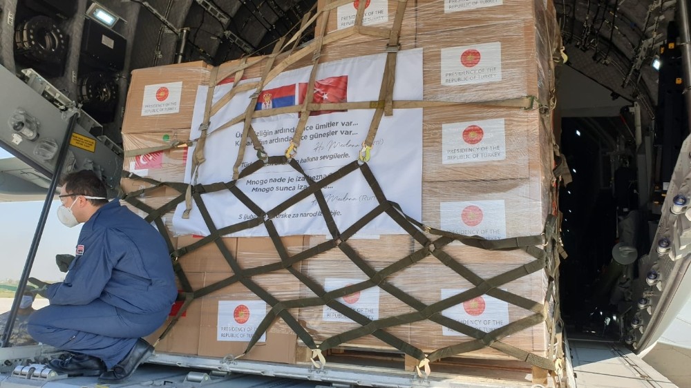 Yardım Malzemeleri Sırbistan’ın başkenti Belgrad’a indi 