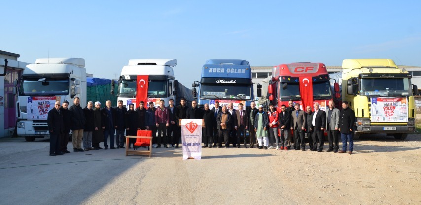 Yardım tırları yola çıktı 