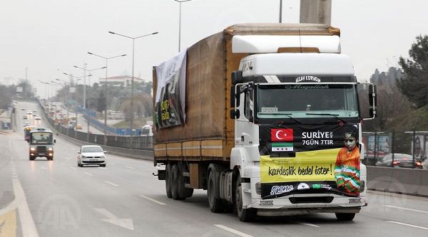 Şanlıurfa’dan Halep’e bin 152 yardım TIR'ı gönderildi