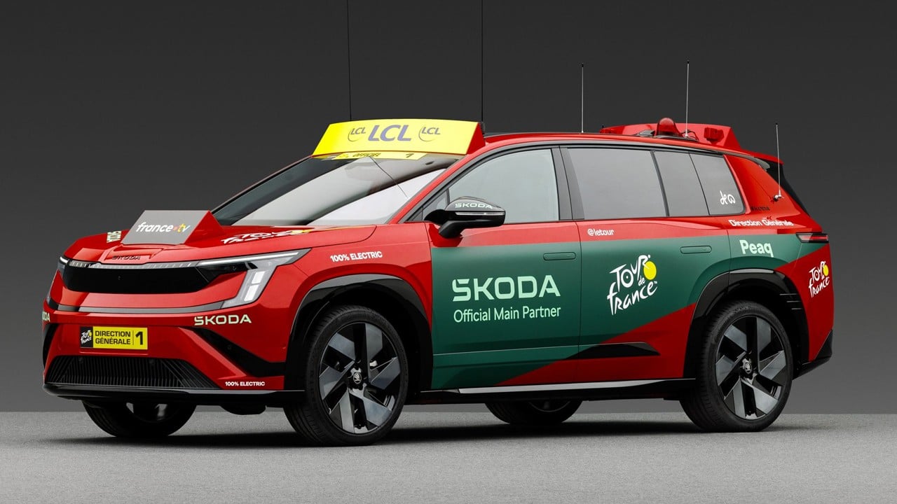 Yarışın ritmi değişiyor! Škoda’nın yeni “komuta aracı” Peaq Tour de France’ta
