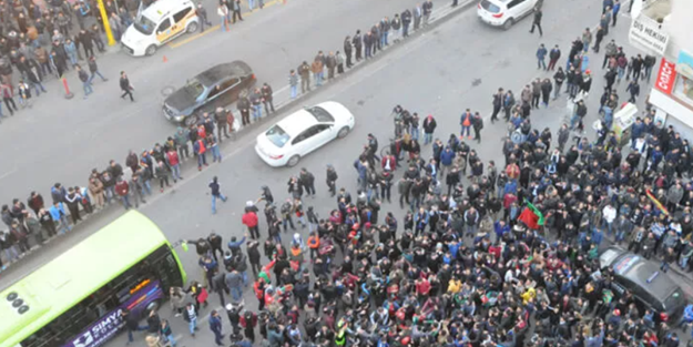 Yasaklı Amedspor taraftarından yine taşkınlık!