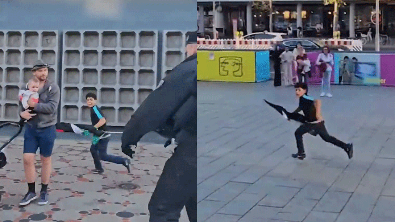 Yaşı: 10 suçu: Filistin bayrağı taşımak! Alman polisinden utanç verici kovalama