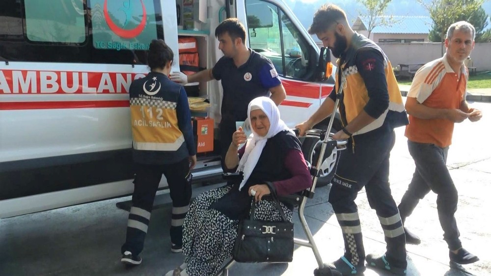 Yaşlı kadını çamaşır asarken yılan soktu 