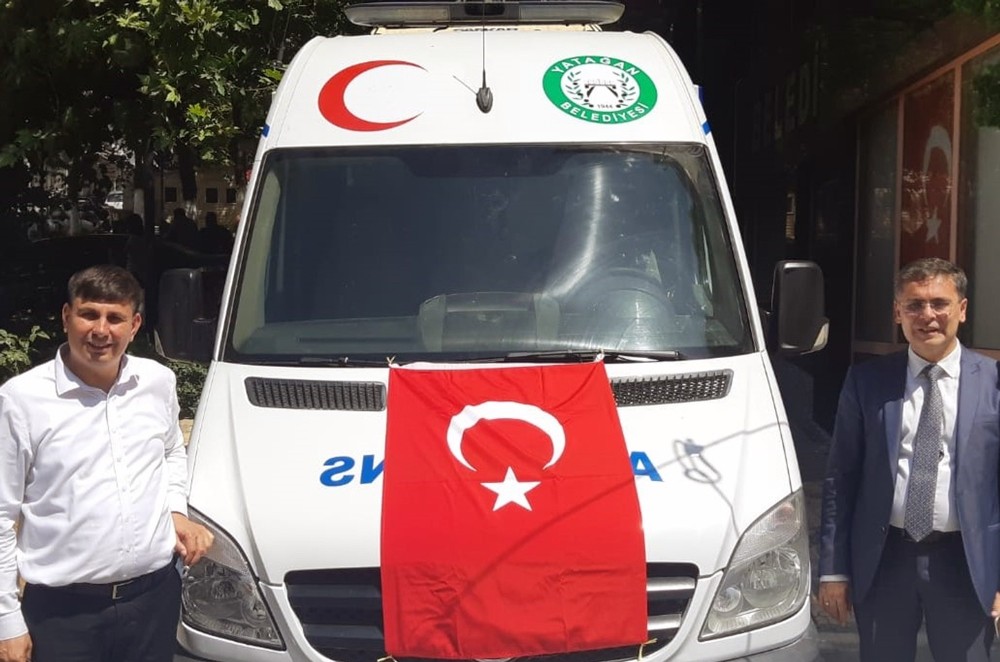 Yatağan Belediyesine hasta nakil aracı 
