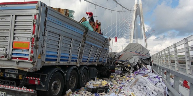 Yavuz Sultan Selim Köprüsü'nde trafik kazası