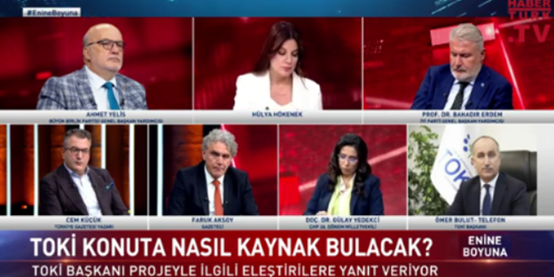 Yayın boyunca iftira atmıştı! İP'li Erdem TOKİ Başkanı yayına bağlanınca mal gibi baktı