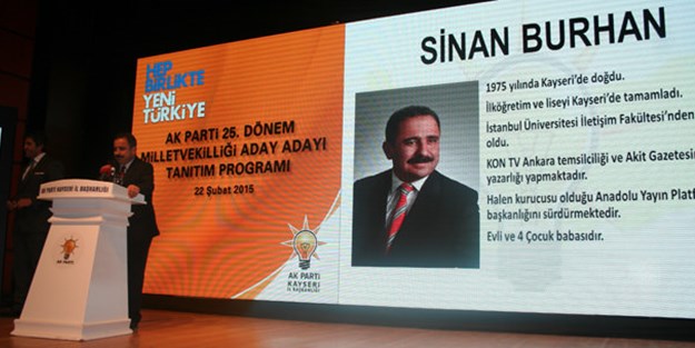 Yazarımız Sinan Burhan da aday adaylığını açıkladı