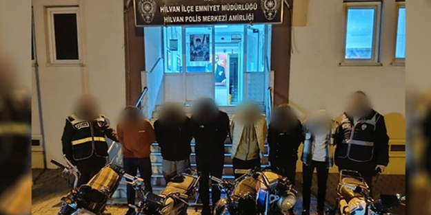 Yediemin otoparkında motosiklet hırsızlığı: 6 gözaltı