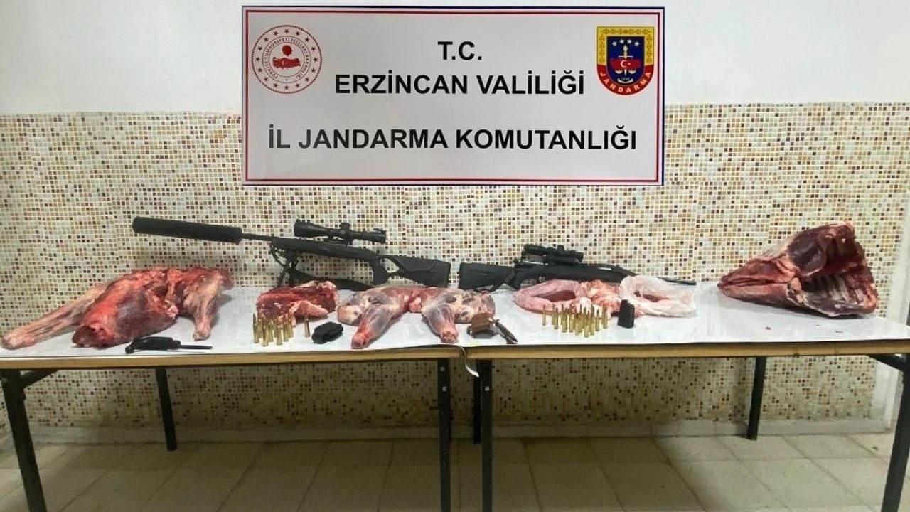 Yedikleri ceza dudak uçuklattı! Susturucu ile dağ keçilerini kaçak avlayan 4 şahıs yakalandı