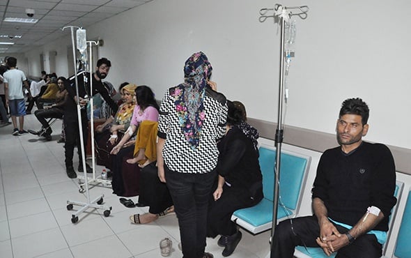 Yemekten zehirlenen onlarca işçi hastanelere kaldırıldı!