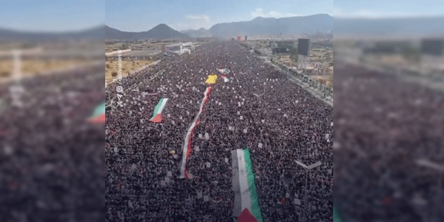 Yemen'de milyonlar Gazze için yürüdü!
