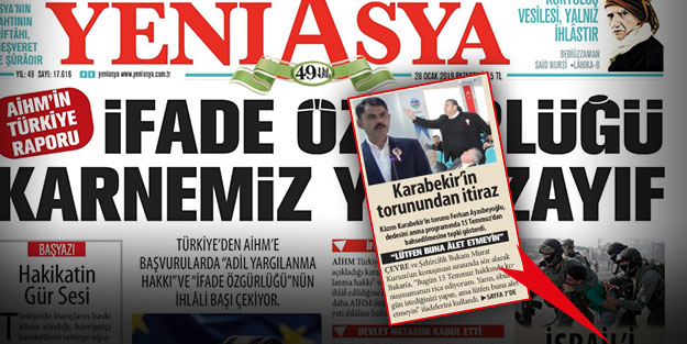 Yeni Asya da 15 Temmuz'a tahammül edemedi!