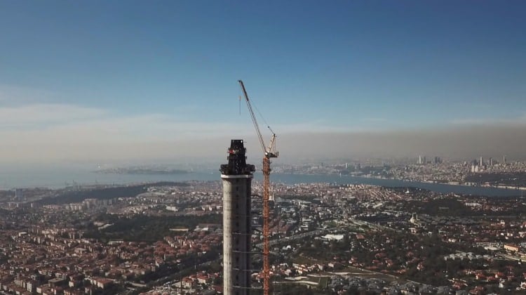 Yeni Çamlıca kulesi inşaatında korkunç kaza