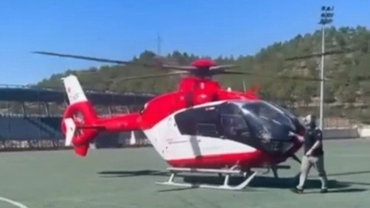 Yeni doğan bebek için ambulans helikopter havalandı