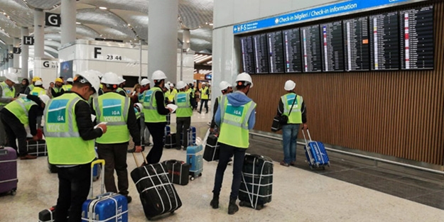 Yeni havalimanında ilk kez yolcu testi gerçekleştirildi