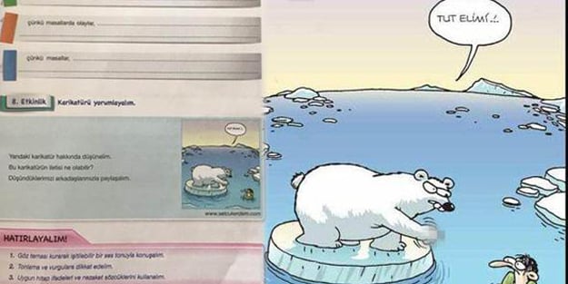 Yeni müfredatı sabote etmek mi istiyorlar? Ders kitabında skandal karikatür!