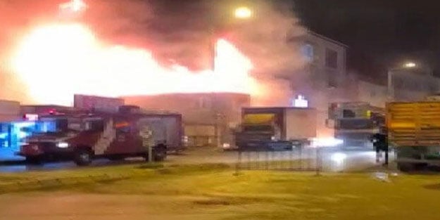 Yenibosna'da korkutan yangın