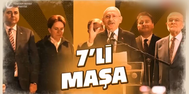 Yeniden Refah Partisi'nden sosyal medyayı sallayan paylaşım: 7'li Maşa sunar