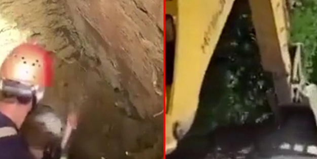 Yer altından gelen inleme sesleri mahalleyi ayağa kaldırdı! Toprak kazılınca yavru köpek çıktı