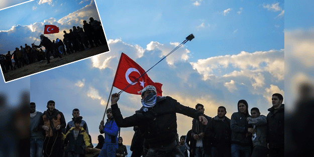 Yer Gazze: Protestolarda Türk bayrağı açtılar