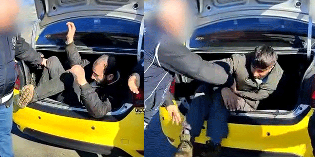 Yer: Rize! Durdurulan ticari taksiden çıkanlar 'pes' dedirtti