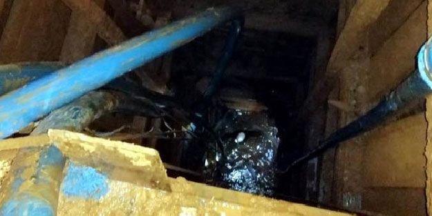 Yerin 90 metre altına düşen işçi, 7 saatte kurtarıldı