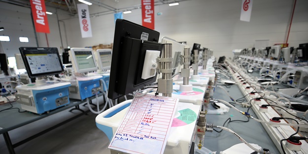 Yerli solunum cihazının üretim aşamaları böyle görüntüledi