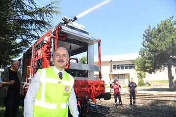 Yerli ve milli yangın söndürme treni de geldi