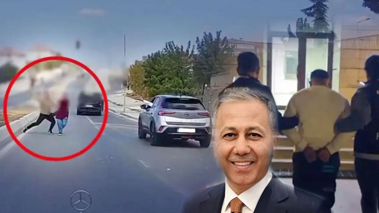 Yerlikaya: Trafikte sürücüye taşla saldıran şehir eşkıyası enselendi