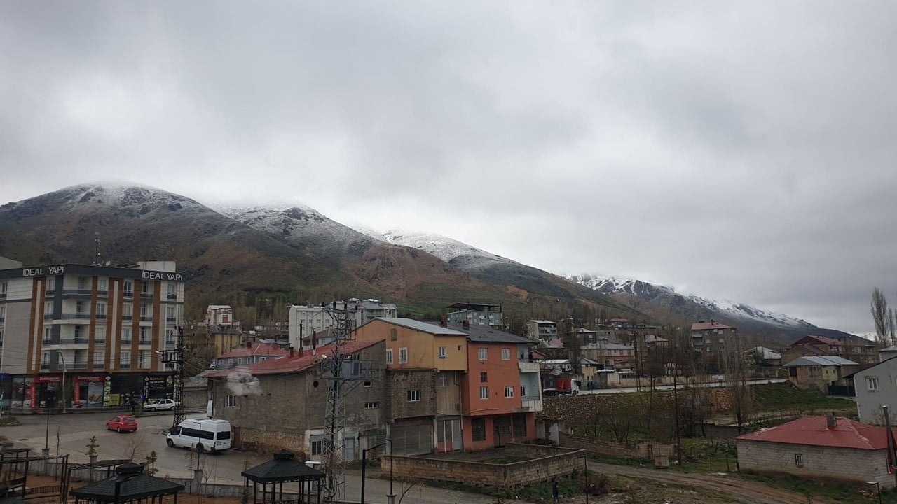 Yeşeren tepeler yeniden beyaza büründü