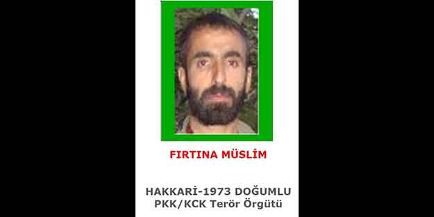 Yeşil listedeki terörist öldürüldü