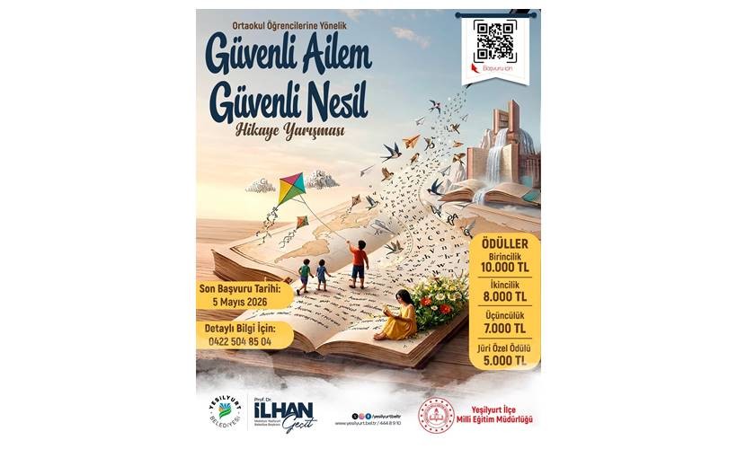 Yeşilyurt Belediyesi 'Güvenli Ailem Güvenli Nesil' hikaye yarışması düzenleniyor