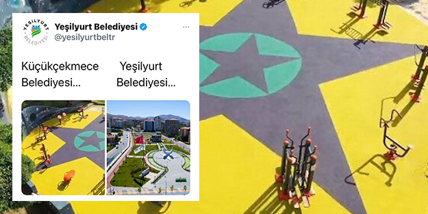 Yeşilyurt Belediyesi'nden Küçükçekmece Belediyesi'ne kapak gibi gönderme