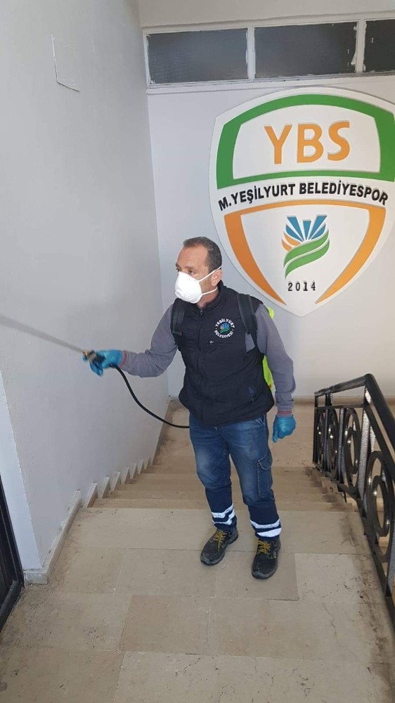 Yeşilyurt Belediyespor’da korona virüs önlemleri 