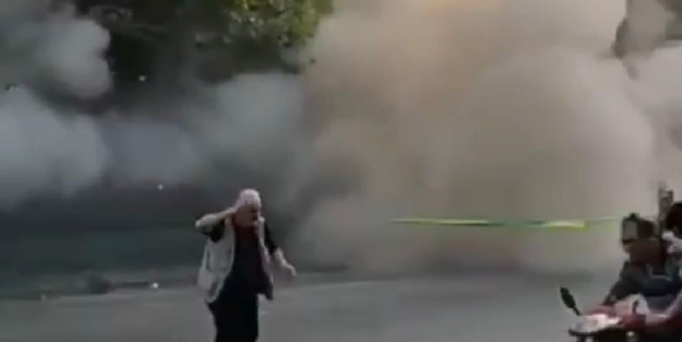 Yıkım esnasında bina çöktü mahalleli deprem sanıp sokağa döküldü