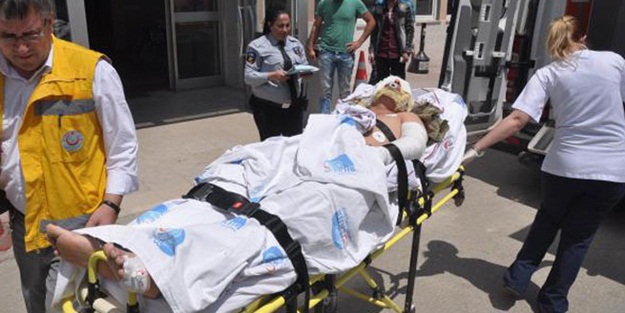 Yılanı yakmaya çalışan asker hastanelik oldu