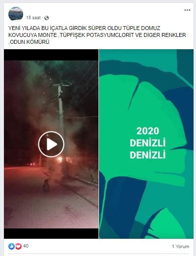 Yılbaşı eğlencesi için hazırladığı tüplü düzenek adeta EYP’yi anımsattı 