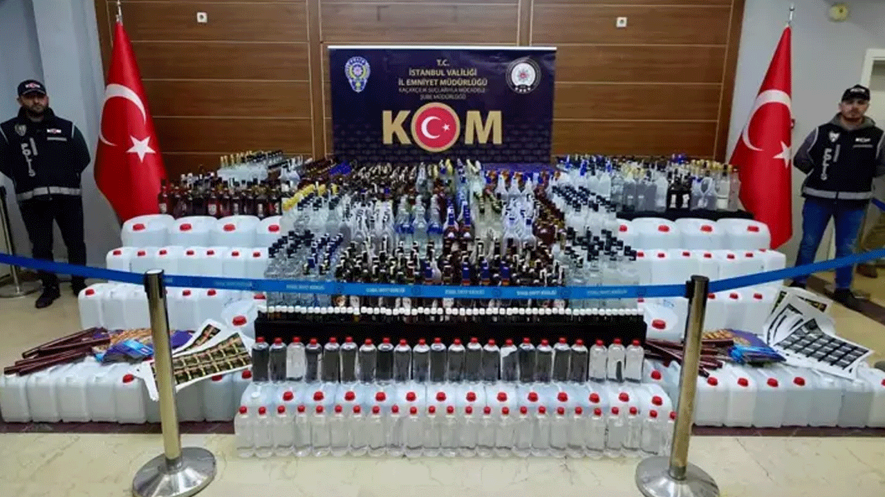 Yılbaşı öncesi kaçakçılara darbe! 17 ton kaçak içki ele geçirildi