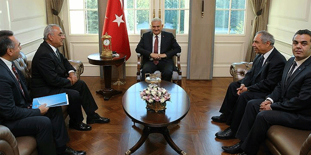 Yıldırım, DSP Genel Başkanı Aksakal'ı kabul etti