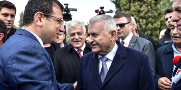 Yıldırım ve İmamoğlu törende karşılaştı!