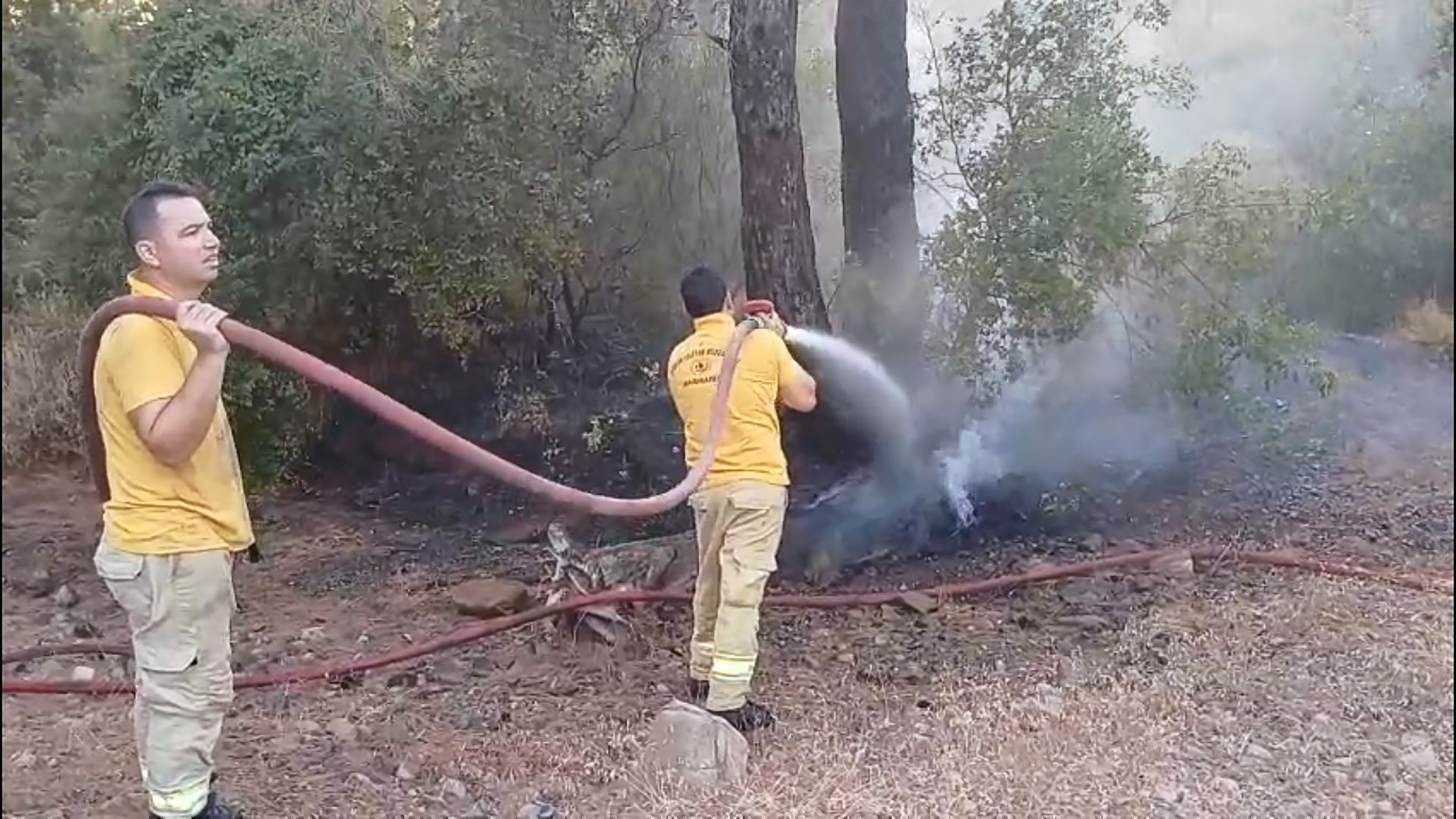 Yıldırım yangını söndürüldü