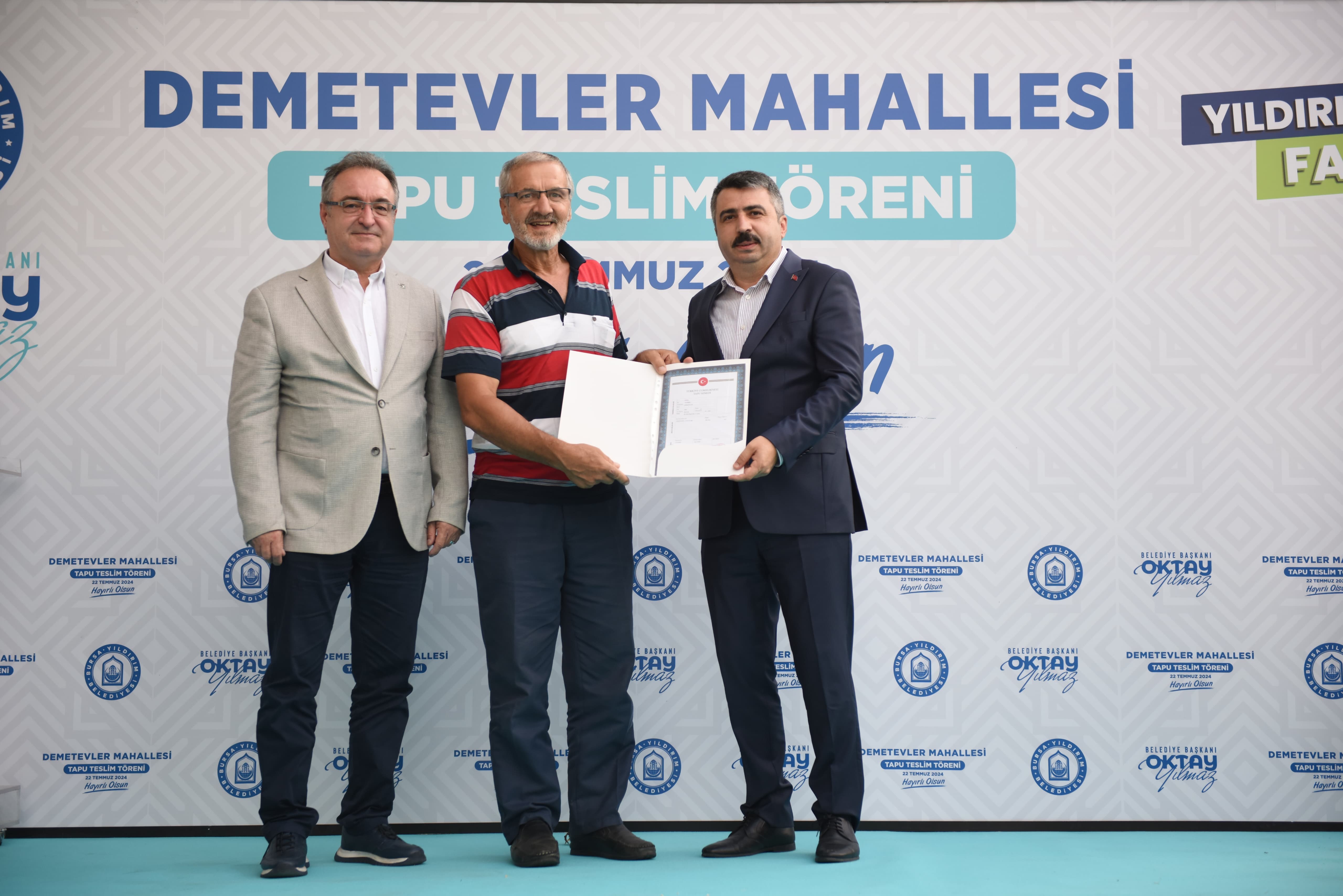 Yıldırım'da tapu sevinci